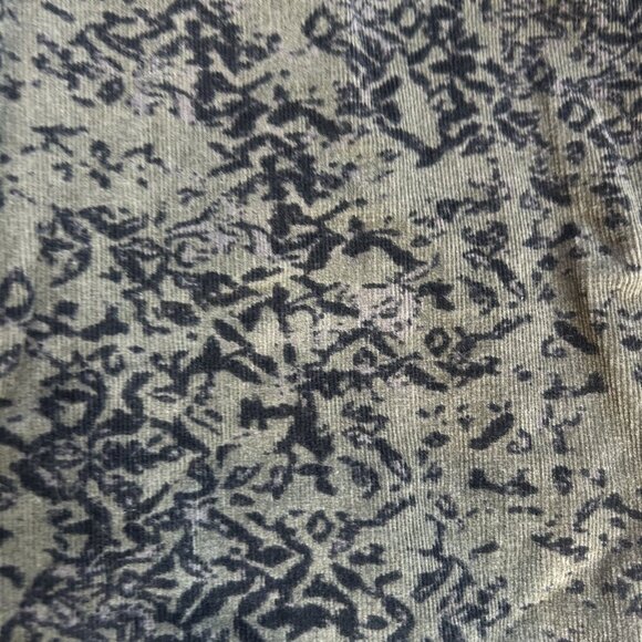 Pilcro & the Letterpress Anthropologie Green Black Floral Corduroy Jeans Size 30 - Picture 10 of 12